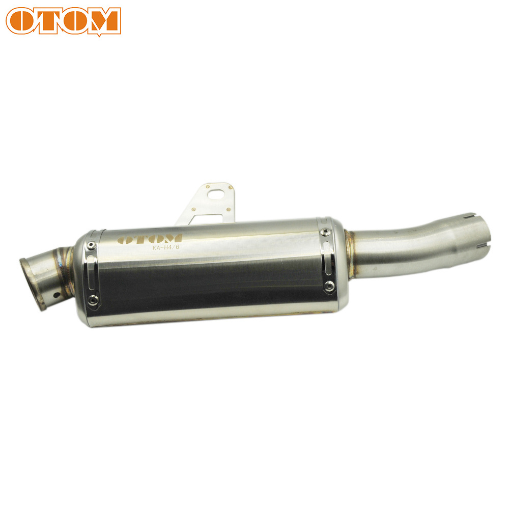 OTOM Stainless Steel Dirt Bike Motorcycle Exhaust Muffler For KAYO T4 T6