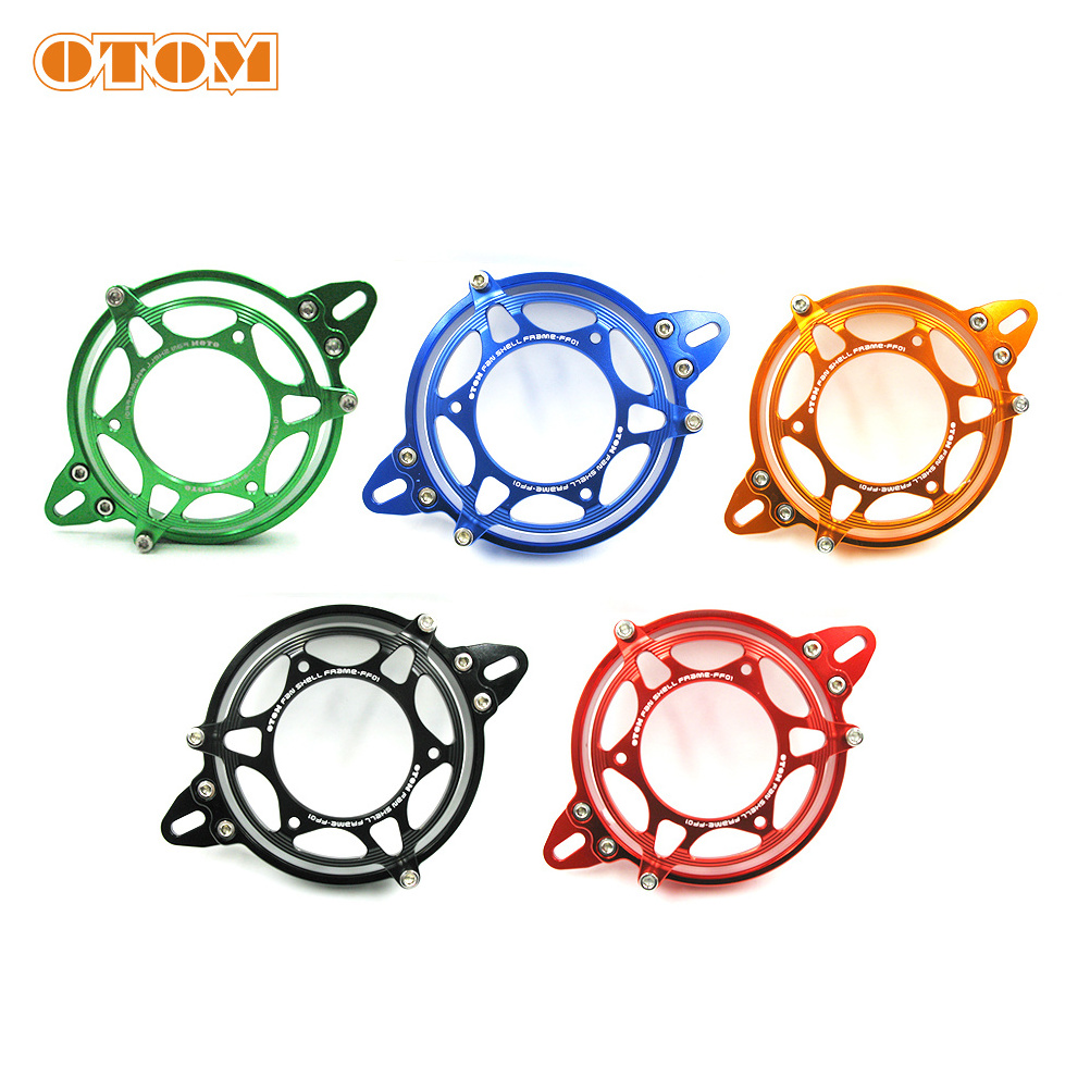 OTOM Motorcycle Universal Accessories CNC Aluminum 4 Inch Radiator Cooling Fan Frame Protection Cover Guard