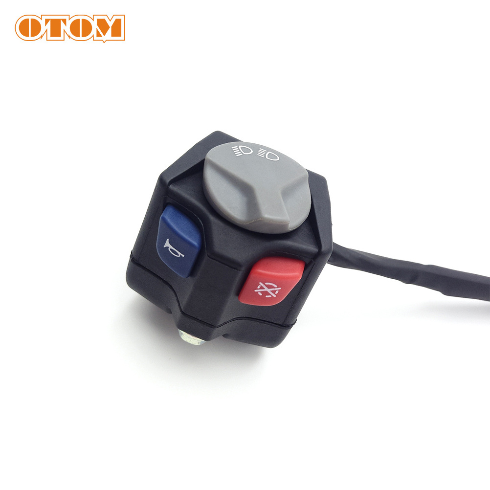 OTOM Motorcycle Enduro EXC EXCF XCW Dirt Bike Multifunction Headlight Beam Horn Engine Stop Kill Switch For KTM