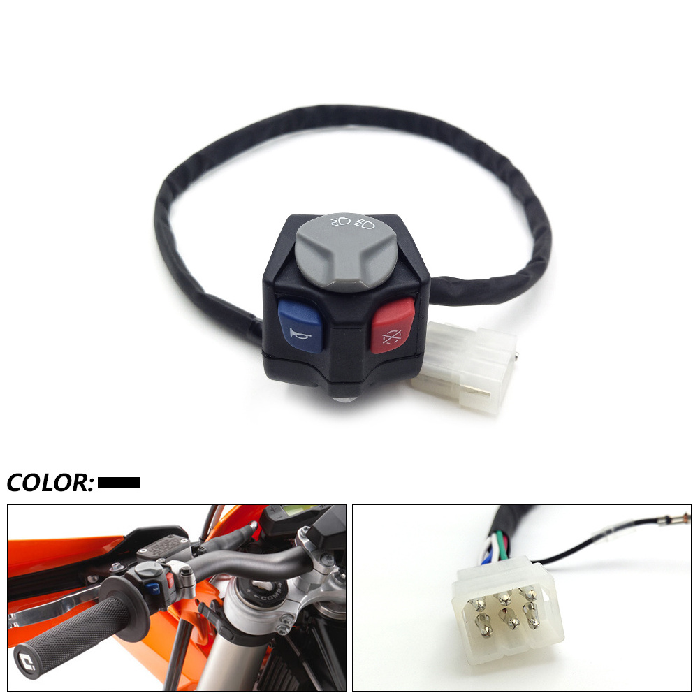 OTOM Motorcycle Enduro EXC EXCF XCW Dirt Bike Multifunction Headlight Beam Horn Engine Stop Kill Switch For KTM