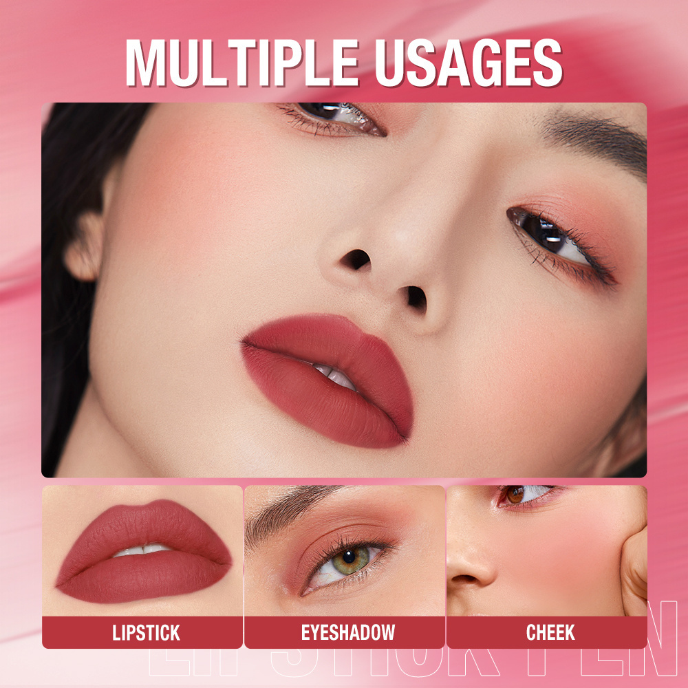 O.TWO.O High Quality Waterproof Long Lasting Velvet Matte Crayon Lipstick Silky And Soft Matte Velvet Lipstick Pen