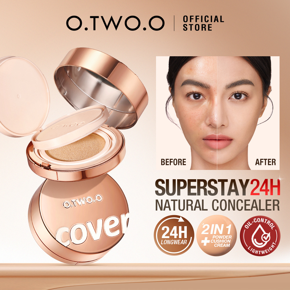 O.TWO.O New Arrival Full Coverage Cream Foundation 2-in-1 Setting Powder BB Cushion High Quality Supplier