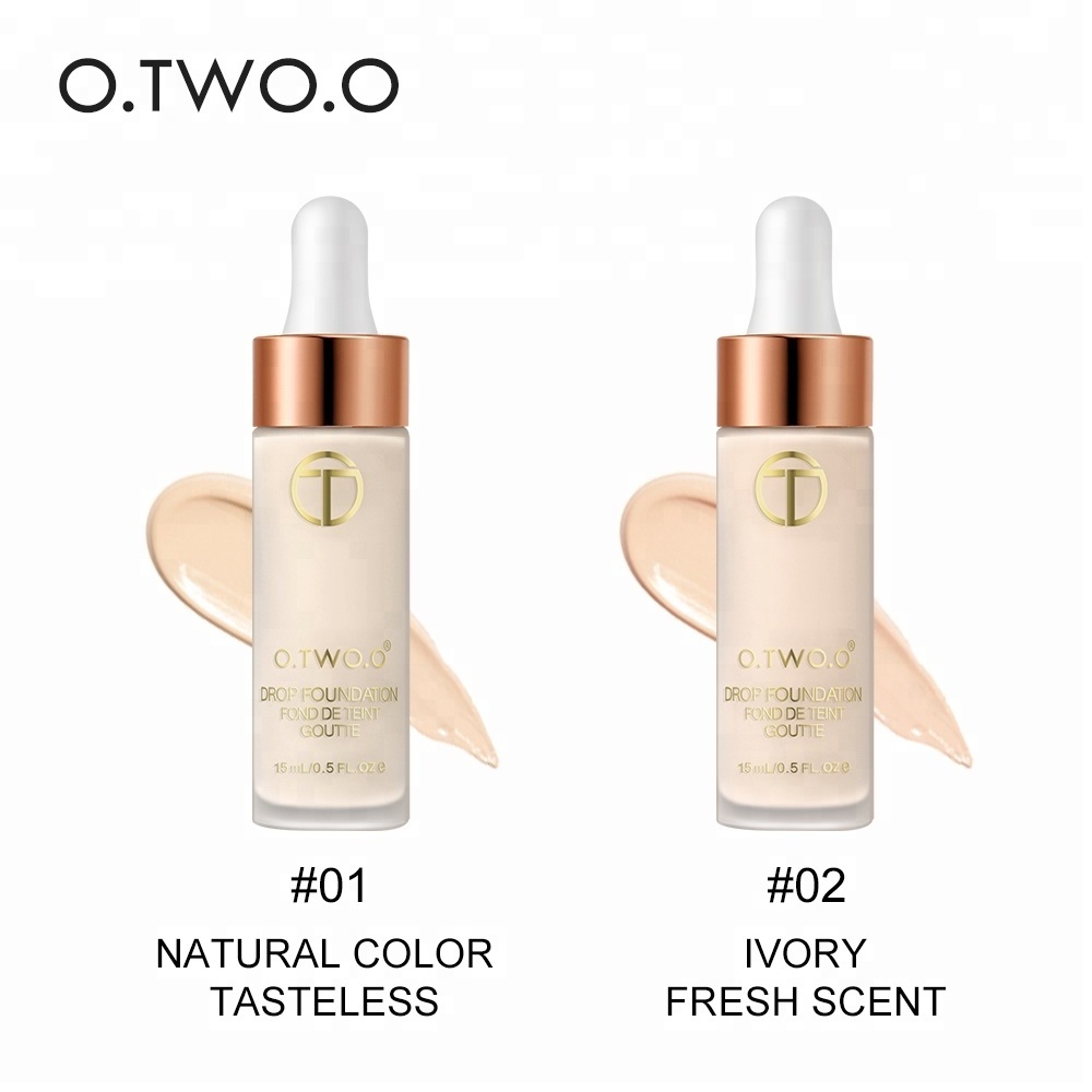 O.TWO.O Brand Waterproof Long Lasting Whitening 3 Colors Liquid Foundation Full Coverage