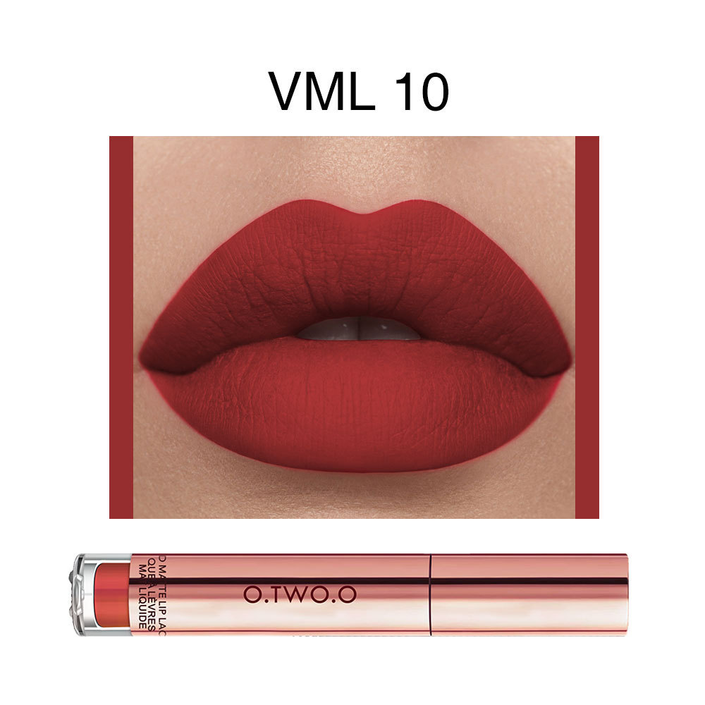 O.TWO.O Brand Lipstick Waterproof Rose Gold Easy Coloring Matte Lipgloss