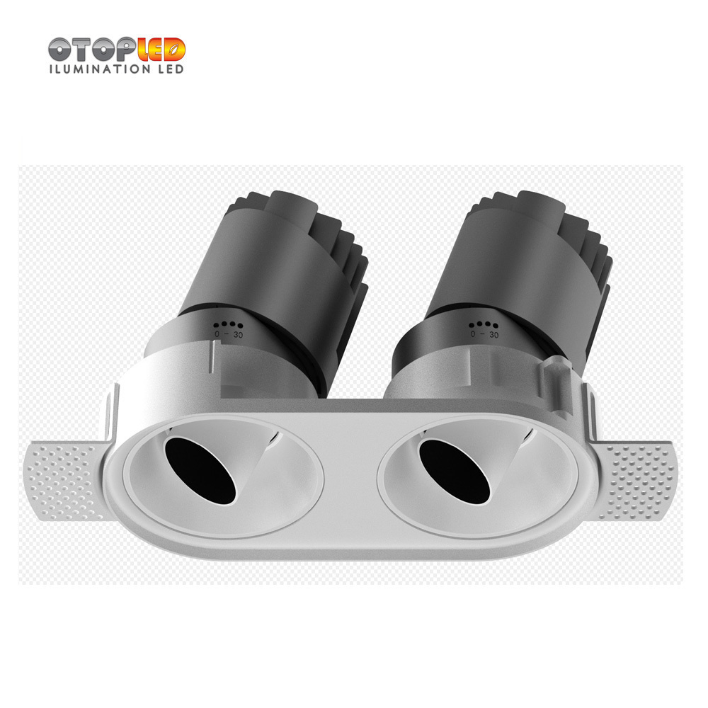 12W honeycomb anti-glare adjustable recessed spotlight trimless led downlight