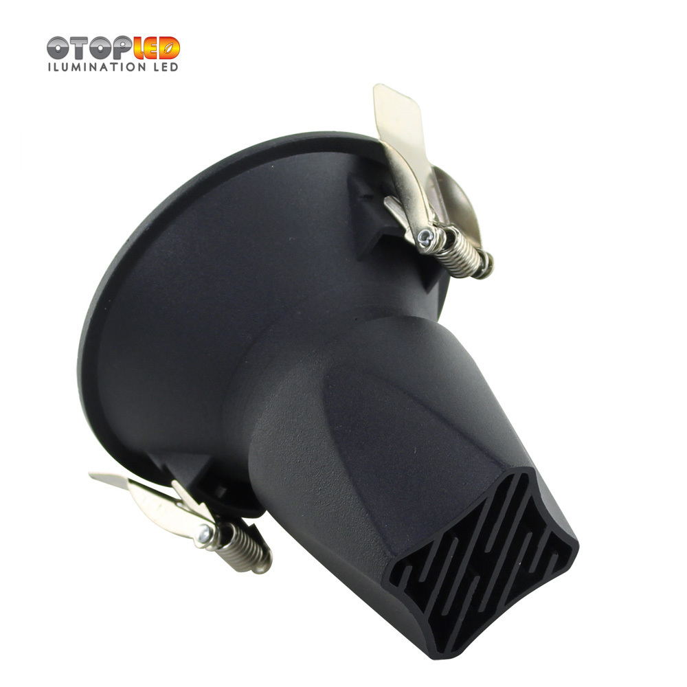 7W Black recessed anti glare ugr 19 led downlight  2700K for hotel project