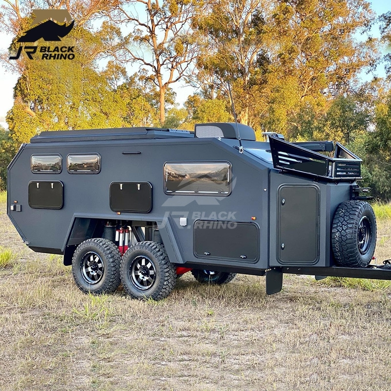 Camper van caravan stainless steel caravan offroad camper trailer australia trailer camper trailers with kitchen