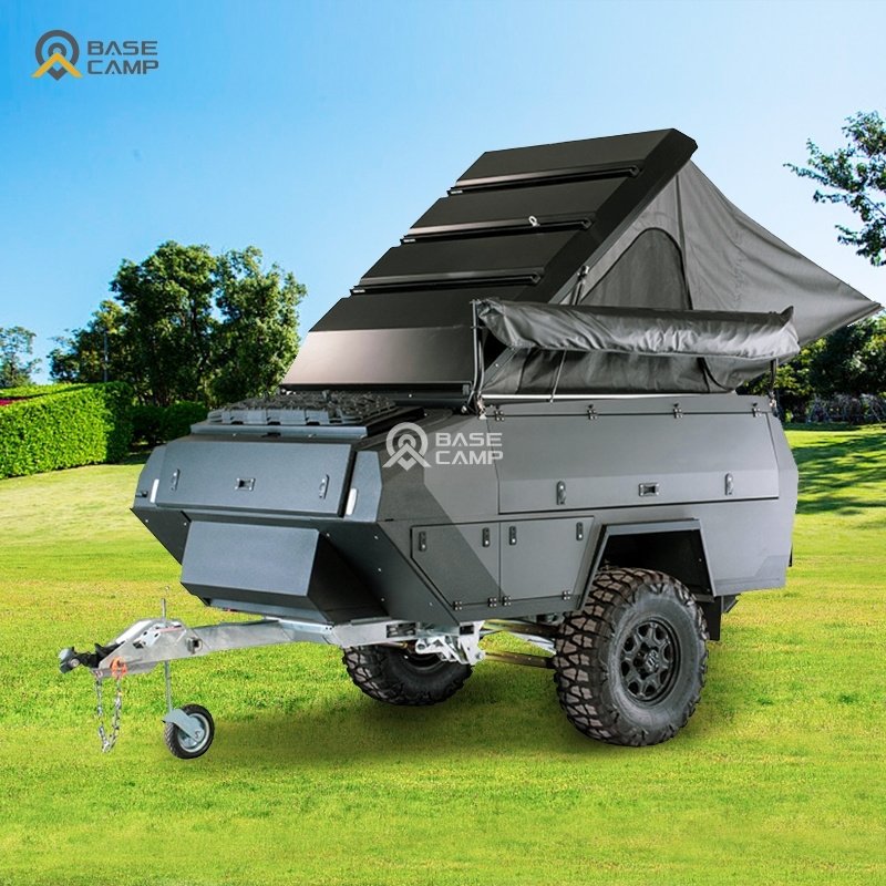 Travel Outdoor Camping Car Trunk Roof Top Tent Camper for Trailer with Hard Aluminum Shell Tents Camper Trailer