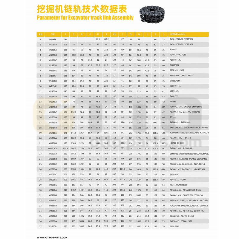 OTTO 35Mnb Track Swamp Shoes 800 Excavator Track Link With Steel Pads Group D 155 Pc120-6 Pc300-6 Pc400 Pc500-10 E70B Ex120