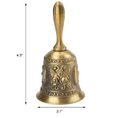 Hanging Bell for Your Temple and Door Brass Multi Purpose Brass Service Call Bell for Wedding Decoration School Church Classr