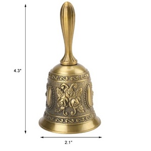 Hanging Bell for Your Temple and Door Brass Multi Purpose Brass Service Call Bell for Wedding Decoration School Church Classr