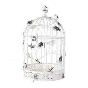 Metal Bird Cage Candle Holder- 20 Inch Decors Bird Small Metal Cage Round for Indoor Outdoor Decoration