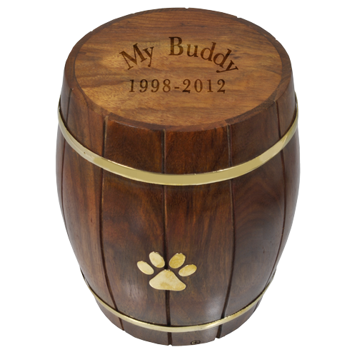 Wood Barrel Pet Urn Cremation Urns for Human Ashes Adult is a calm and freeing tribute to your loved one