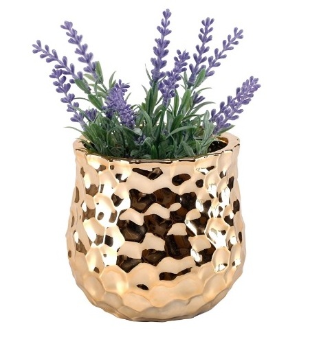 Gold Stainless Steel Cone Planter Indoor Tree Planter Plant Pot Flower Pot Containers Steel Cone Planter