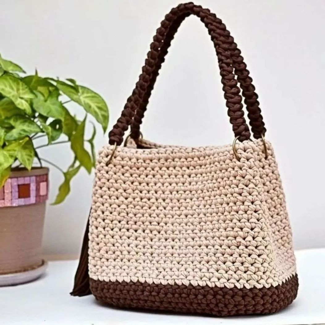 Beach Bags Large Straw Cotton Separated Pocket Weave Summer Hand Make Tote Hands Crochet Bags