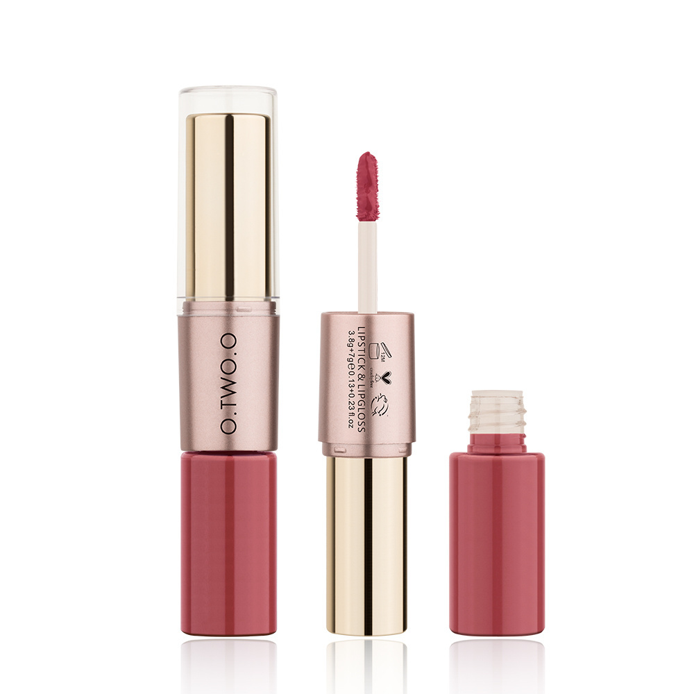 O.TWO.O Lipstick Cosmetics 12 Colors Matte Lip Gloss and Matte Velvet Lipstick 2 in 1