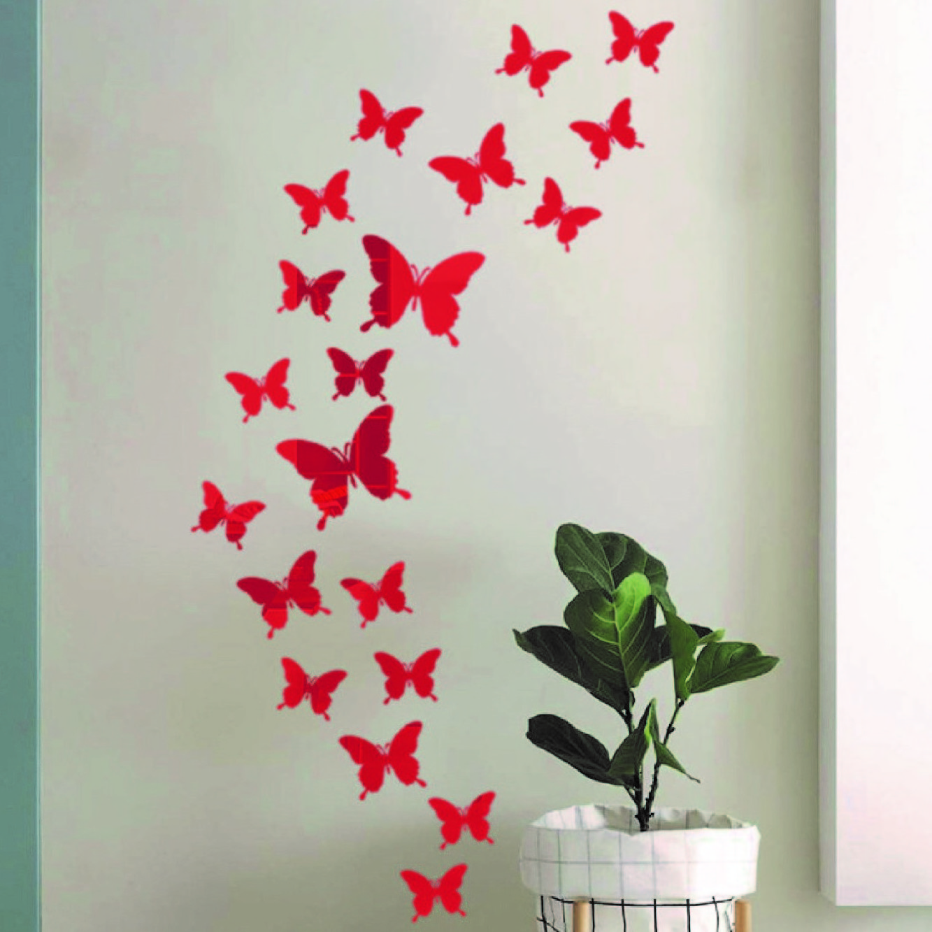 Wholesale wall decor sticker High quality home decor 3d butterfly mirror surface wall sticker for room