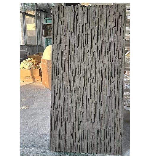 3d pu stone veneer wall decor lightning stone wall board for interior and exterior wall