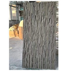 3d pu stone veneer wall decor lightning stone wall board for interior and exterior wall