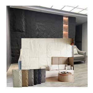 Wholesale price natural stone veneer panel exterior Free sample artificial stone pu stone for wall molding