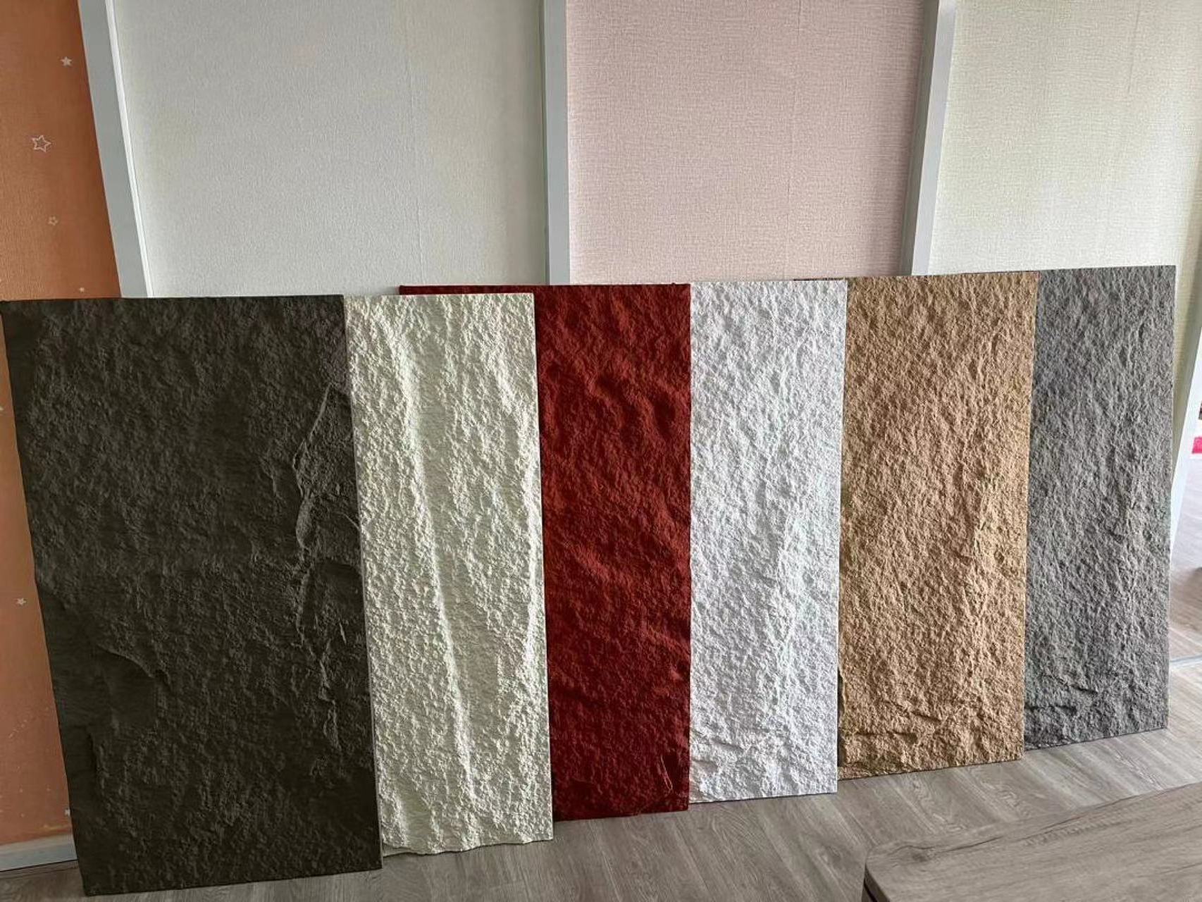 Wholesale price natural stone veneer panel exterior Free sample artificial stone pu stone for wall molding