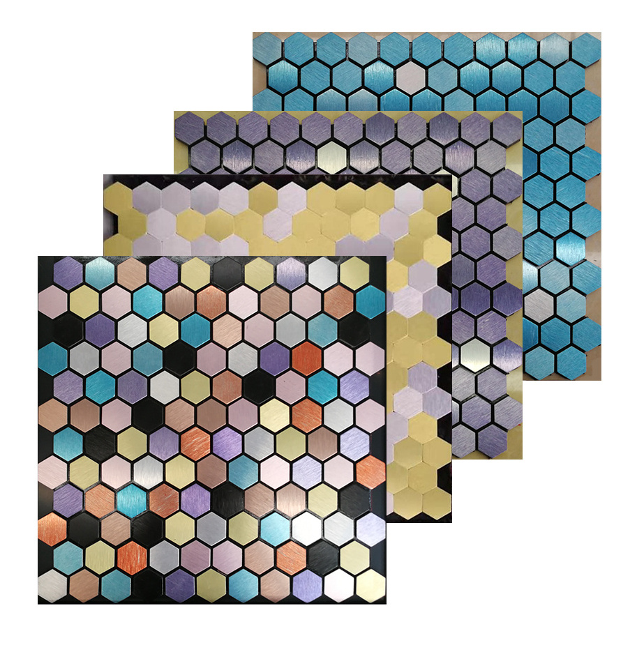 peel and stick backsplash wall tile mosaic sticker colorful design self adhesive popular mix color mosaic tile