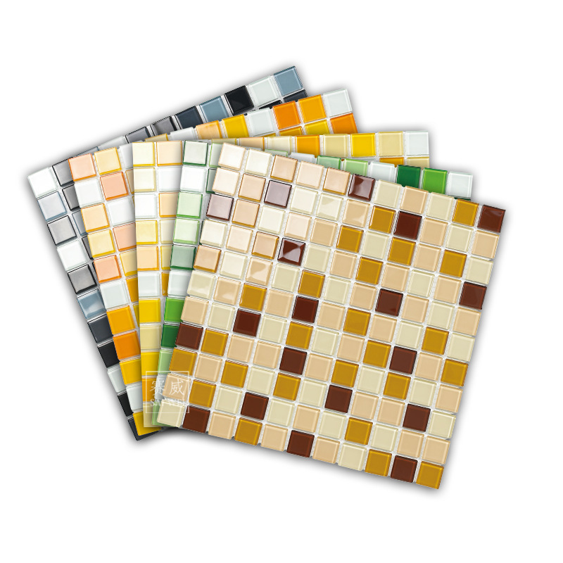 Excellent quality glass mosaic tile for kitchen and bathroom wall tile self adhesive  for home