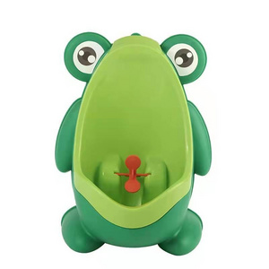 Plastic Cartoon Cute Frog Baby Portable Potties Training Boys Standing Urine Toilet