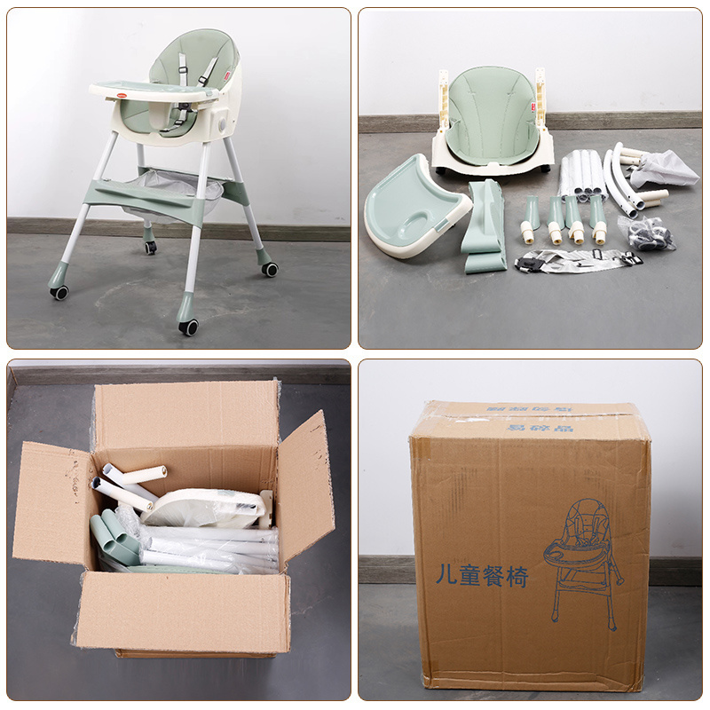 4 in 1 Children Kids Baby Foldable Lay down Rocking High Chair Feeding Highchair Adjustable Dining Push Supplies Reclining Seat