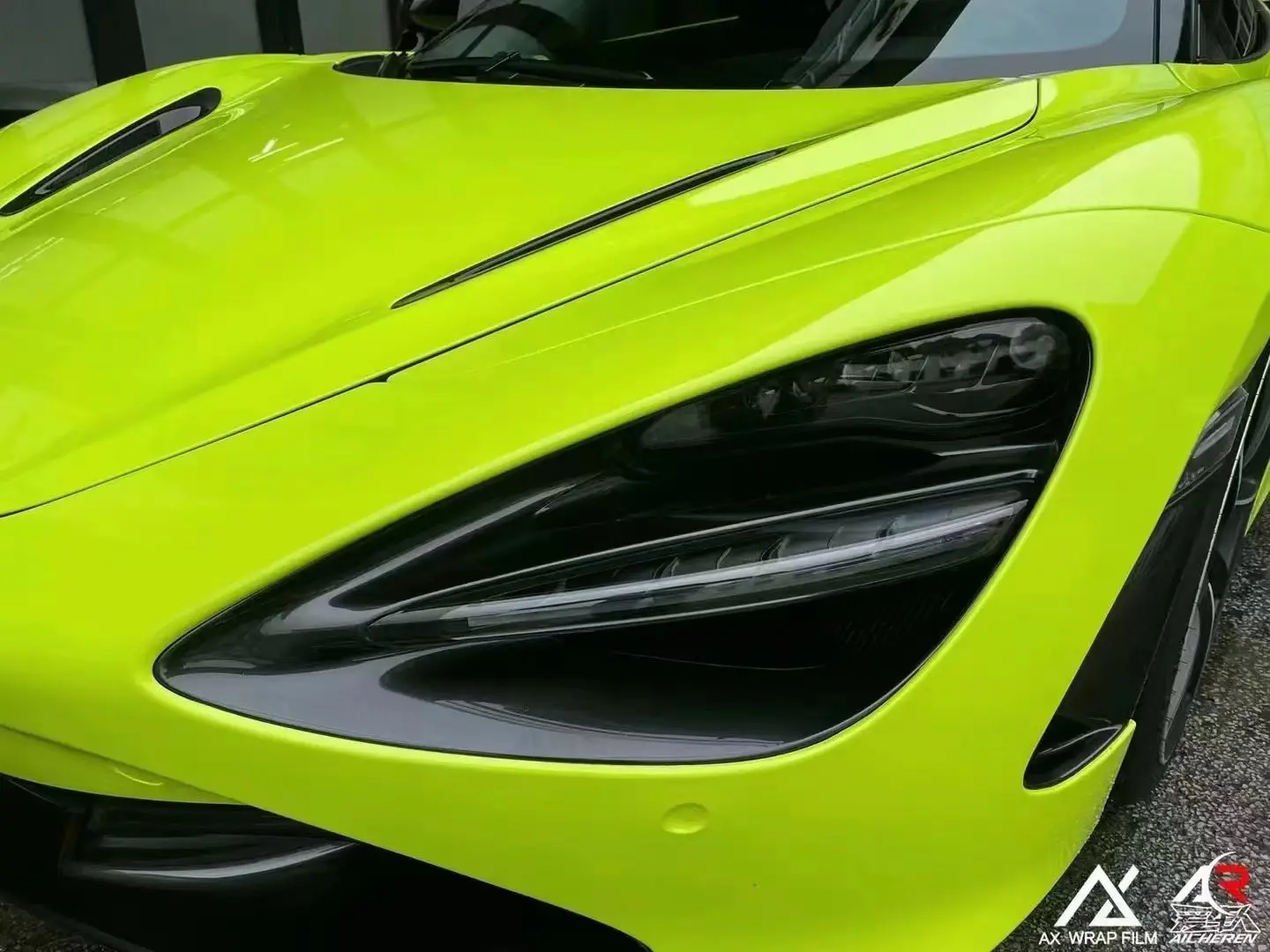 Car Wrap Vinyl Roll Gloss Neon fluorescent green Yellow Transferable adhesive Car Super bright yellow wrap color changing film