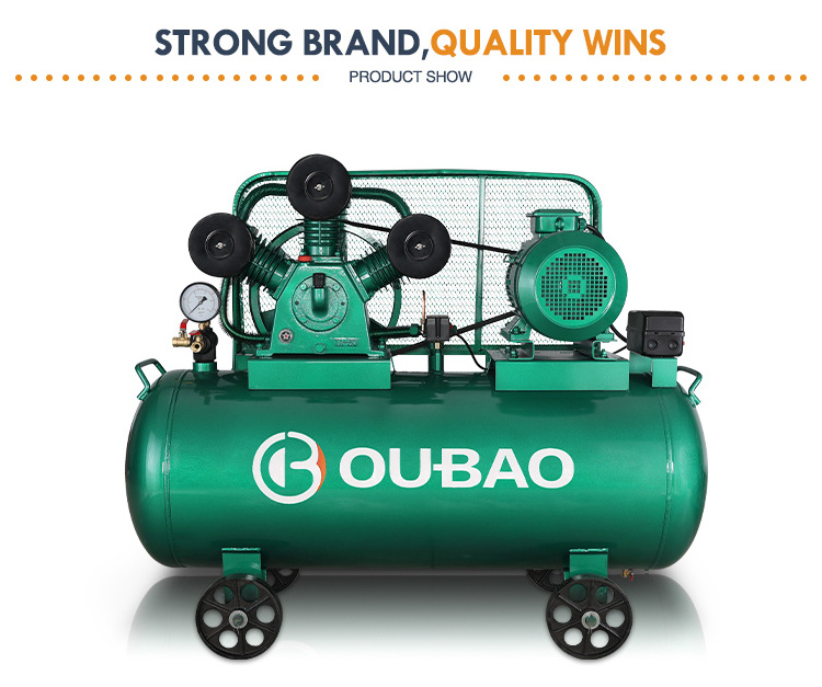 OUBAO Compresseur D'air Hot Selling 3kw 4hp 150 litre Industrial Portable Big Belt Driven Air Compressor