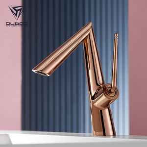 Luxury Rose Gold Basin Faucet Single Handle One Hole Lavatory Sink Faucet