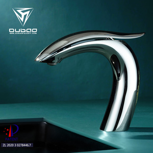 Modern Design Hotel Luxury Brass Body Deck Mounted Hot Cold Bathroom Basin Faucet