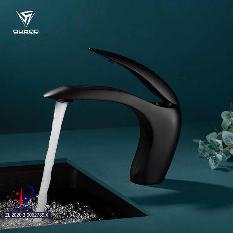 China Factory Wholesale Matte Black Brass Basin Mixers Single Handle Bathroom Sinks Faucets