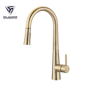 Hot Gold Plated Antique Bronze Pull Down Kitchen faucet