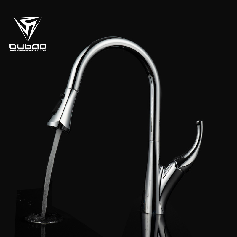 China Faucet Manufacturer Long Body Water Tap Kitchen Sink Pull Down Faucet