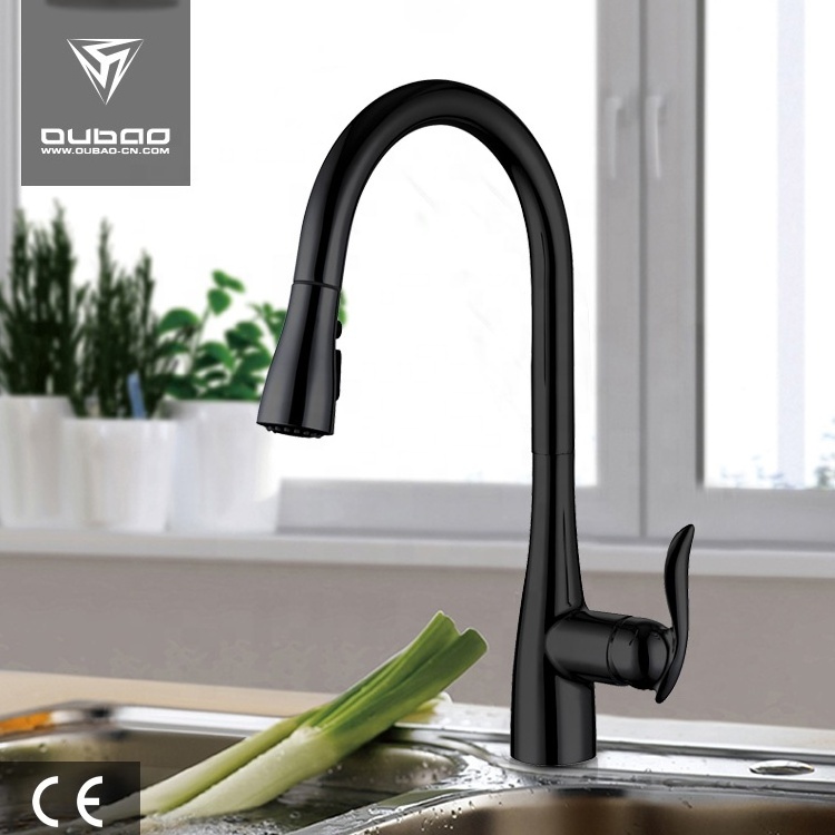 Modern Pull Down Kitchen Taps Water Faucet Rose Gold Pull Out Sprayer Kitchen Faucet Mixer Taps