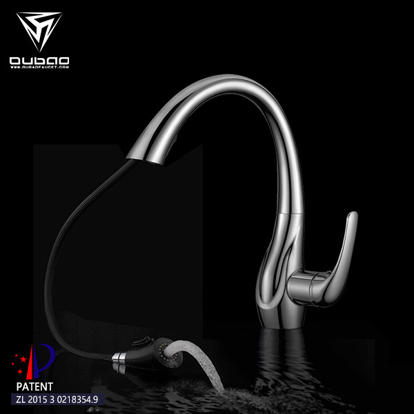 Fashionable Design Brass Spray Tap Mixer Flexible Metal Pull Down Kitchen Faucet