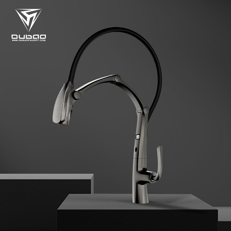 New Design Luxury Digital Display Tap Touchless Kitchen Sink Faucets