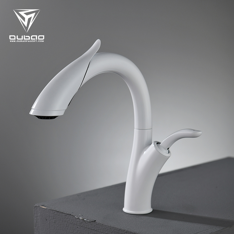 Factory Supplier Bathroom Kitchen Faucet Brass Pull Out Pull Down Mixer Sink Tap Sink Kitchen Single Handle Faucets With Sprayer