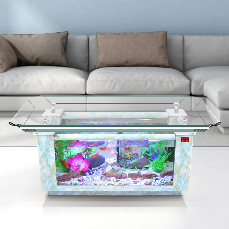 Turtle goldfish bowl tea table fish bowl aquarium bottom filtration 1.2m 1m 1.5m custom Factory price customized spot