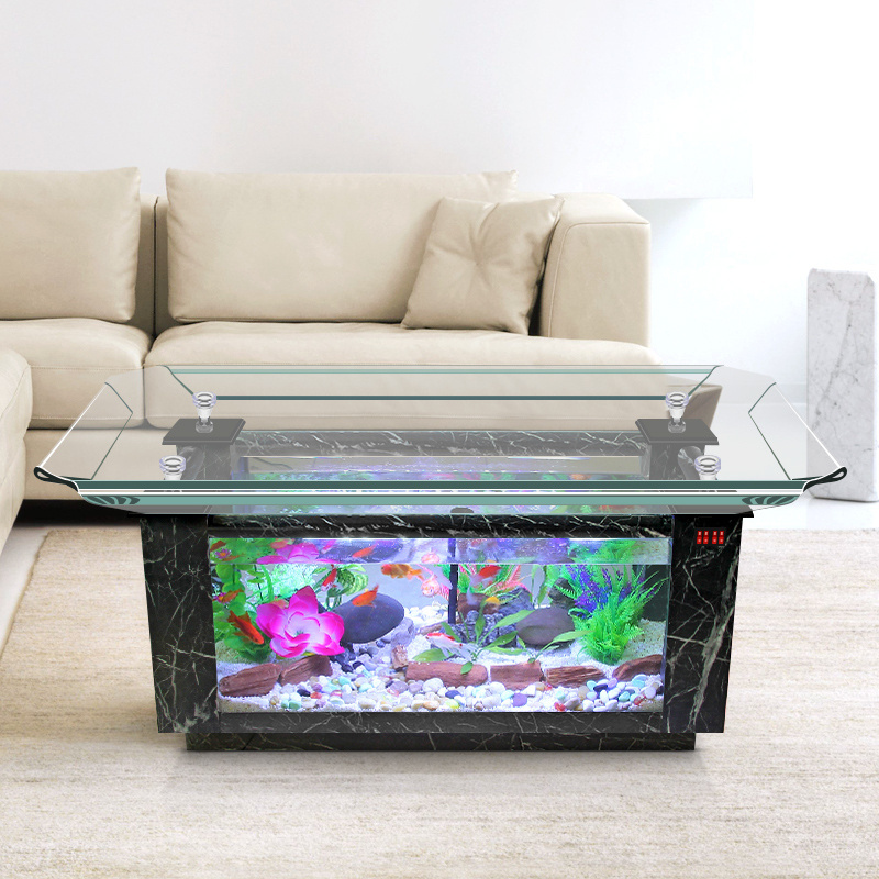 Turtle goldfish bowl tea table fish bowl aquarium bottom filtration 1.2m 1m 1.5m custom Factory price customized spot