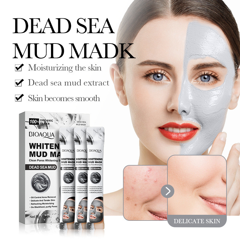 OEM BIOAQUA Natural Clay Mask Dead Sea Mineral Vitamin C Mud Facial Cleansing Face & Body Beauty Product