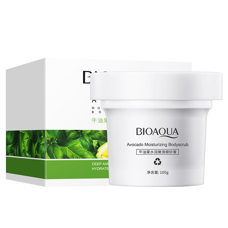 OEM/ODM BIOAQUA Natural Organic exfoliating avocado Moisturizing Smooth bath body scrub for hand and foot