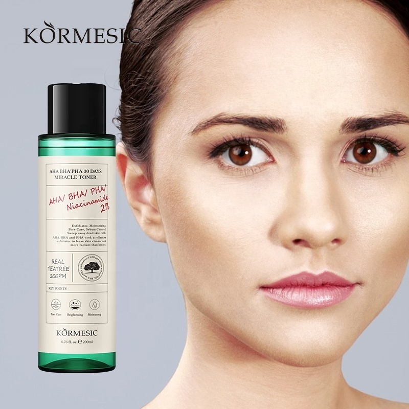 OEM ODM KORMESIC clarifying skin 150ml aha bha pha 30 days miracle toner facial toner kit