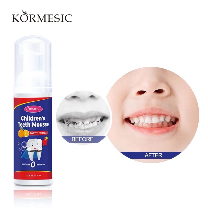 OEM Private label KORMESIC Mousse toothpaste for kids Natural Teeth Clean and healthy