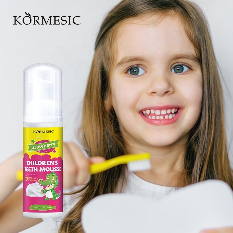 OEM Private label KORMESIC Mousse toothpaste for kids Natural Teeth Clean and healthy