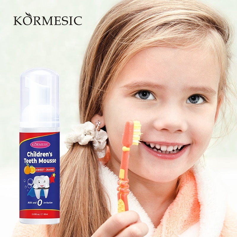 OEM Private label KORMESIC Mousse toothpaste for kids Natural Teeth Clean and healthy