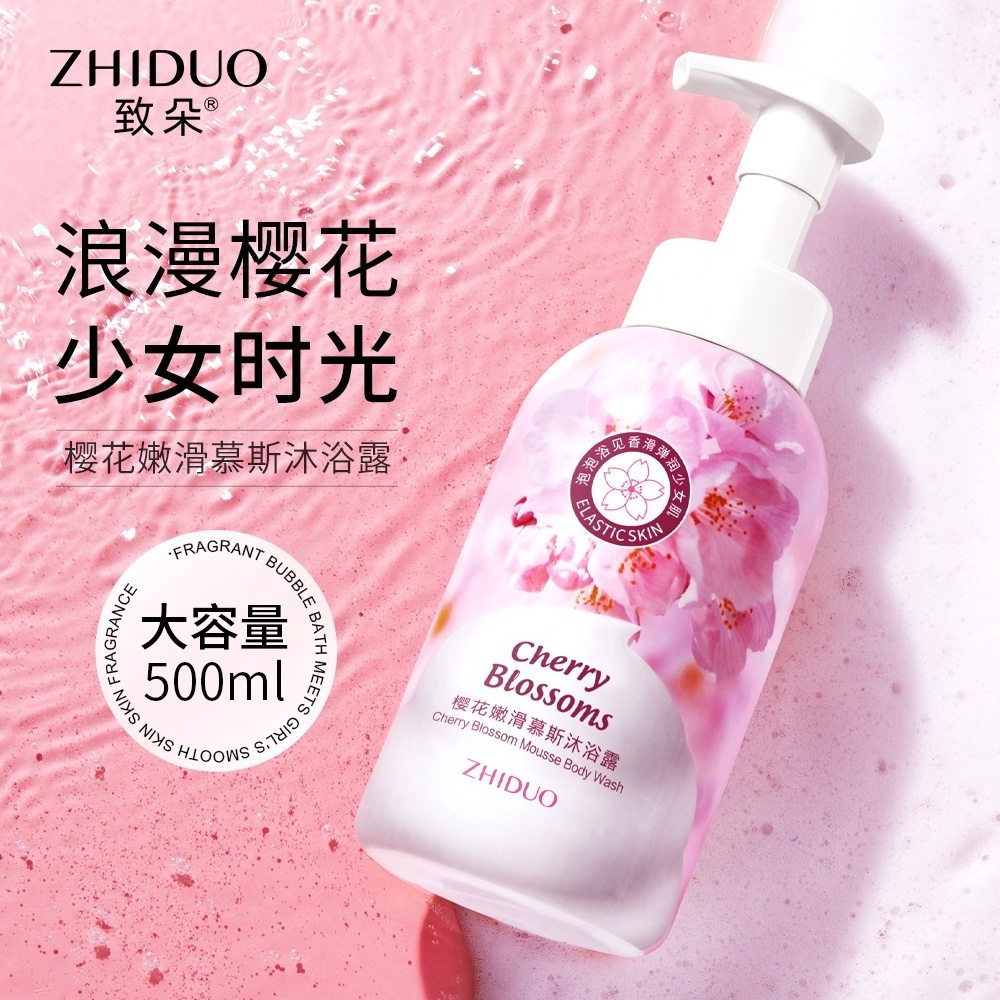 OEM ODM ZHIDUO Fragrance Bath Body Wash Hydrolyzed Collagen Whitening Moisturizing Liquid Soap Shower Gel