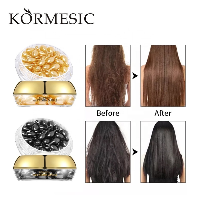 KORMESIC Private Label hair mask care green vitamin e hair oil serum capsule vitamin for hair capsule